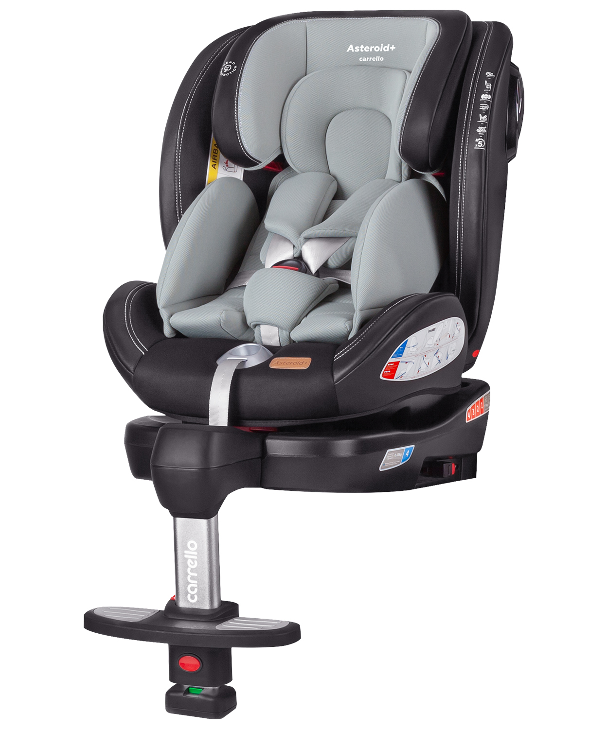 Автокрісло CARRELLO Asteroid+ CRL-15801 Marble Grey 0+1/2/3 ISOFIX з поворотом та опорною стійкою